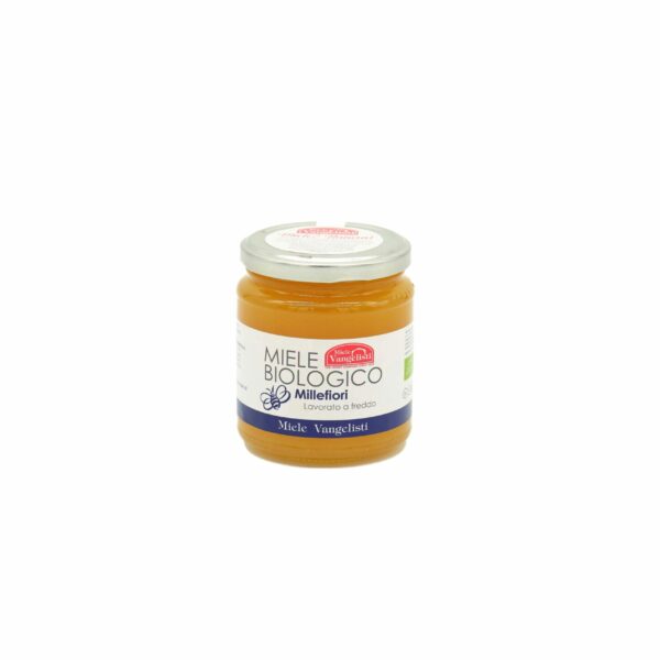 Miele di Millefiori BIO - 400g, Ricca Fonte Di Zuccheri Semplici, Altamente Energetico E Dolcificante
