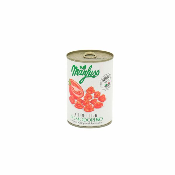Pomodoro in Cubetti Manfuso BIO - Pomodori 100% Italiani, Pelati e A Cubetti, Ottimi Per Bruschette, Pasta e Altre Preparazioni