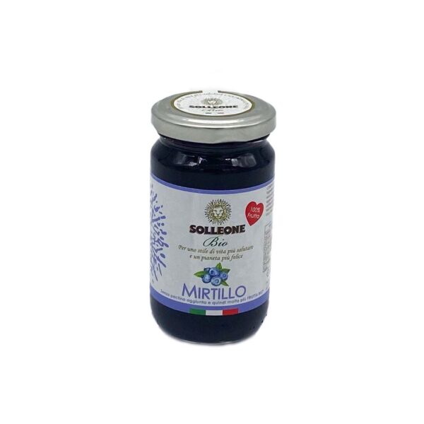 Composta di Mirtilli BIO - 190g, 100% Frutta, Solo Mirtilli e Succo di Mela per Addolcire, Densa e Golosa