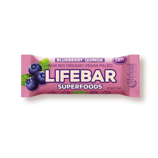 LifeBar Superfood Mirtillo e Quinoa BIO - 47 g