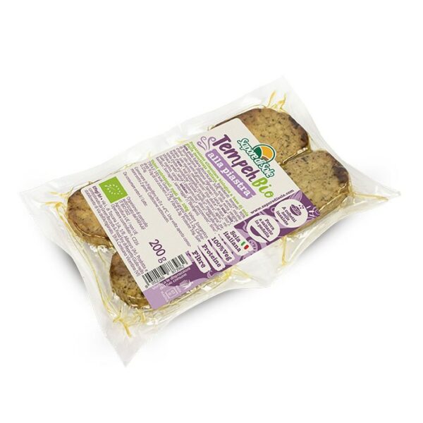 Tempeh alla Piastra BIO - 200g, Soia 100% Italiana, Condito con Mix di Spezie e Erbe Aromatiche